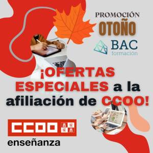 Cursos BAC-CCOO. Personal Laboral. Promoción otoño 2025
