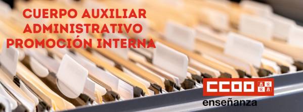Relación provisional de admitidos y excluidos promoción interna en el Cuerpo Auxiliar