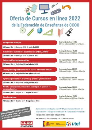 Nueva oferta de cursos on-line homologados