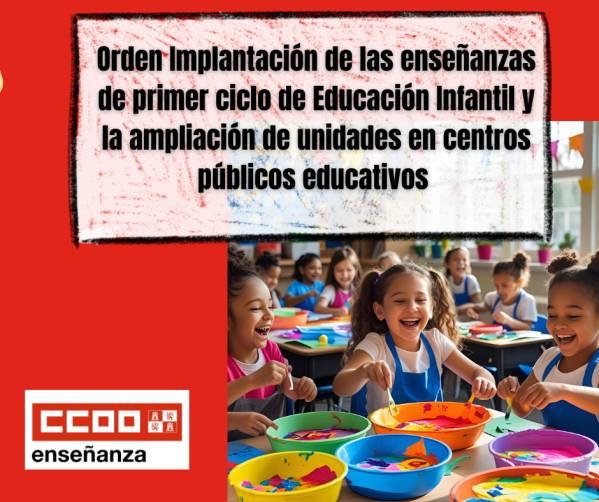Orden Implantación de las enseñanzas de primer ciclo de Educación Infantil y la ampliación de unidades en centros públicos educativos