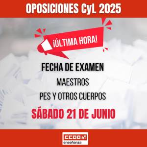 Oposiciones docentes 2025. Procedimiento selectivo de ingreso y adquisición de nuevas especialidades. Fecha para la primera prueba de la fase de oposición