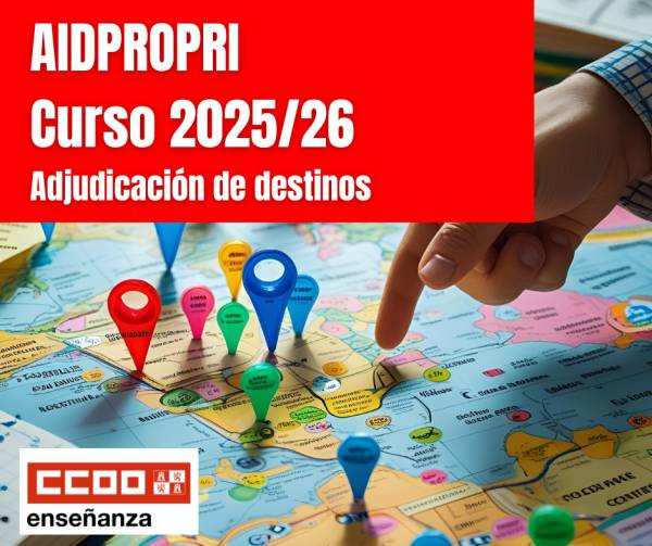 AIDPROPRI 2025/2026. Maestros. Adjudicación de destinos