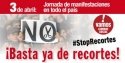 Los sindicatos y la Cumbre Social llaman a movilizarse el 3 de abril contra la austeridad: ¡Basta ya de recortes!