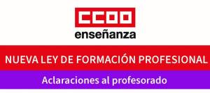 Aclaraciones sobre el profesorado en la futura Ley de Formación Profesional