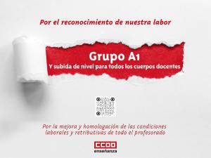 Grupo A1 y subida de nivel para todos los cuerpos docentes. Recogida de firmas