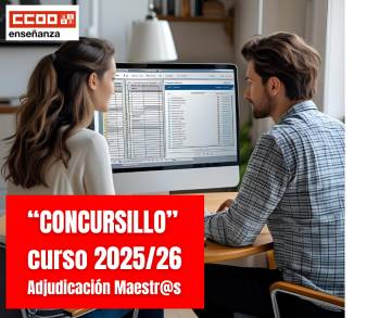 "Concursillo" Curso 2025/26. Cuerpo de maestros. Adjudicación.