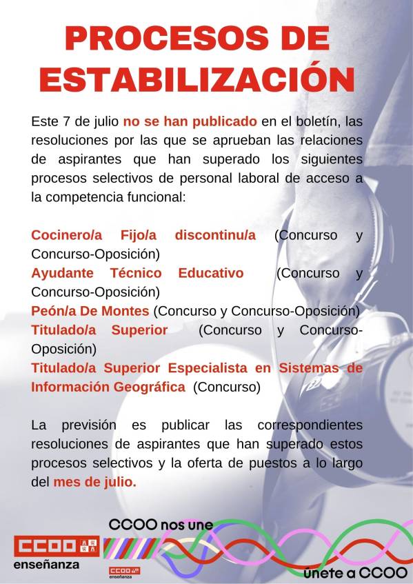 Personal Laboral. Procesos de estabilización