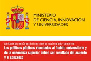 CCOO considera que las políticas públicas vinculadas al ámbito universitario y de la enseñanza superior deben ser el resultado del acuerdo y el consenso