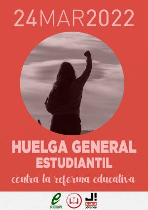 CCOO apoya la huelga estudiantil convocada el 24 de marzo en todo el Estado