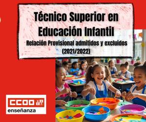 Técnico-a Superior de Educación Infantil: relación provisional de admitidos y excluidos