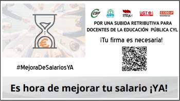 CCOO y el resto de sindicatos de la Mesa Sectorial de Educación recogen firmas para exigir la subida salarial de los docentes