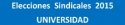 UNIVERSIDAD. Elecciones Sindicales 2015