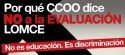 Por qué CCOO dice NO a la evaluación LOMCE