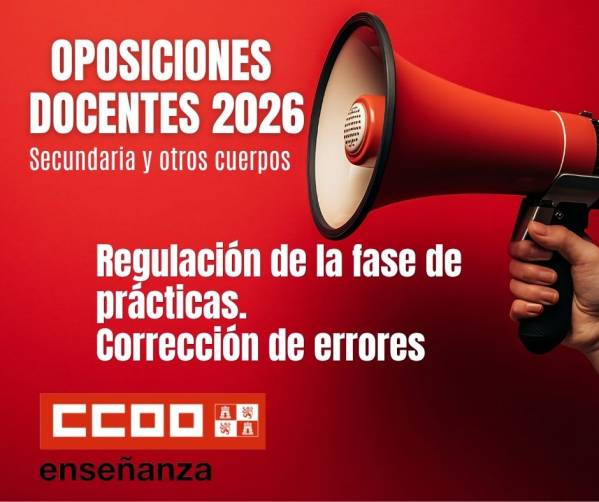 Regulación de la fase de prácticas. Oposiciones Secundaria y otros cuerpos CyL. Corrección de errores