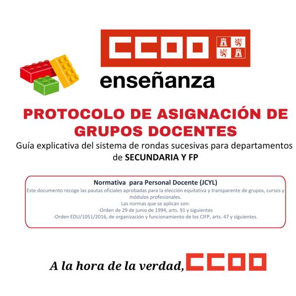 PROTOCOLO DE ASIGNACIÓN DE GRUPOS DOCENTES (SECUNDARIA Y FP)