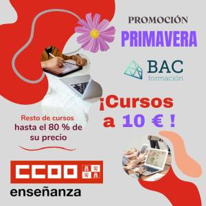 Cursos BAC-CCOO. Docentes. Promoción primavera 2025