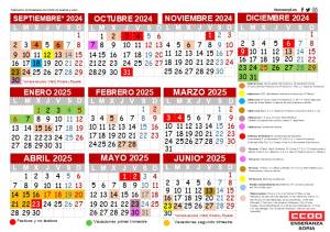 Calendario Escolar Soria 2024/2025