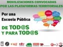 Actos de la Plataforma por la Escuela Pública de CyL y Asociaciones de Estudiantes para miércoles 20 y jueves 21 de noviembre