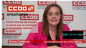 CCOO informa de cuando se prevé que se produzca el incremento salarial docente