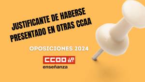Justificante de haberse presentado en otras CCAA. Oposiciones CyL 2024.