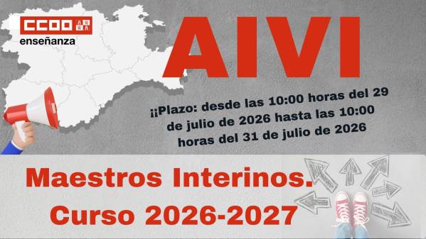AIVI. Maestros interinos. Curso 2026/27. Vacantes