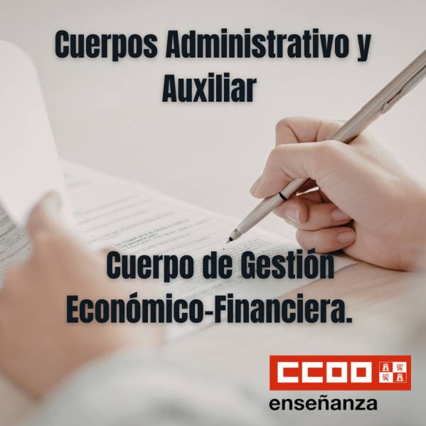 Personal Funcionario: Convocatoria proceso selectivo Cuerpos Administrativo y Auxiliar y  Cuerpo de Gestión Económico-Financiera.