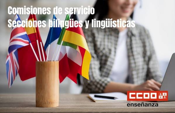 Comisiones de servicio. Secciones bilingües y lingüísticas. Adjudicación definitiva. Curso 2025/26