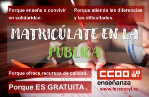 ¡Matricúlate en la Escuela Pública!