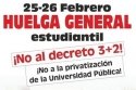 CCOO apoya la huelga de estudiantes de los próximos 25 y 26 de febrero