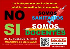 ¡NO somos sanitarios, somos DOCENTES!