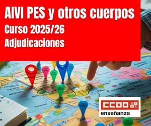 Interinidades PES y otros cuerpos. AIVI. Curso 2025/26. Adjudicación
