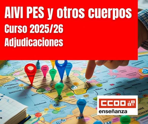 Interinidades PES y otros cuerpos. AIVI. Curso 2025/26. Adjudicación