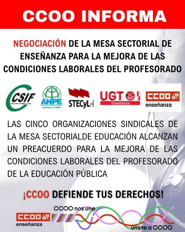 ALCANZADO UN PREACUERDO DE MEJORA  DE LA EDUCACIÓN PÚBLICA